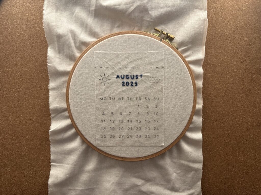 August 2025 Calendar Month and Year